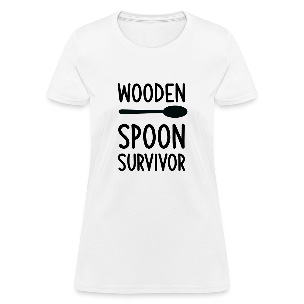 wooden Spoon Survivor Women's T-Shirt - Color: white