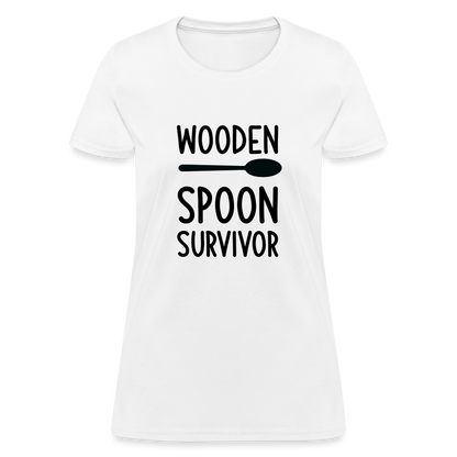 wooden Spoon Survivor Women's T-Shirt - Color: white