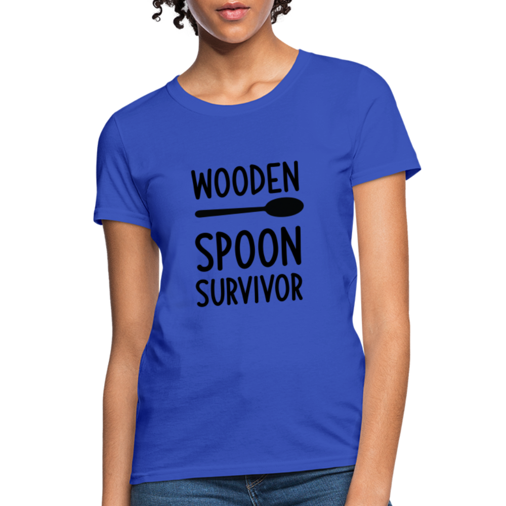 wooden Spoon Survivor Women's T-Shirt - Color: royal blue