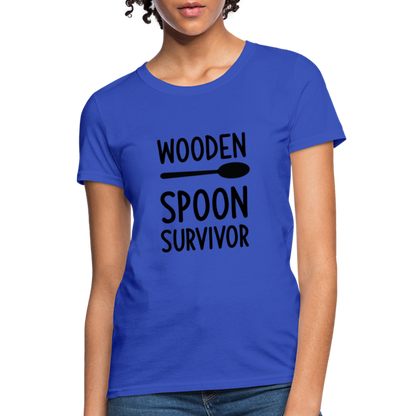 wooden Spoon Survivor Women's T-Shirt - Color: royal blue