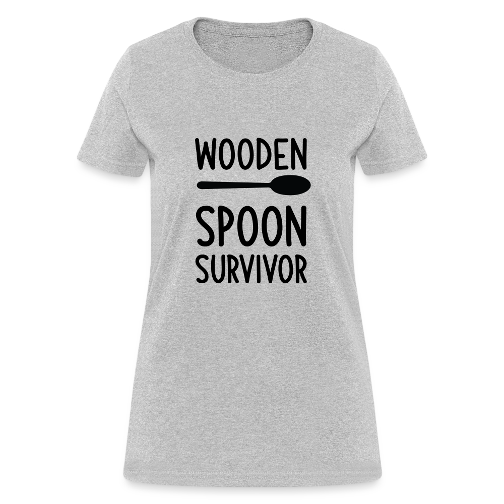 wooden Spoon Survivor Women's T-Shirt - Color: heather gray