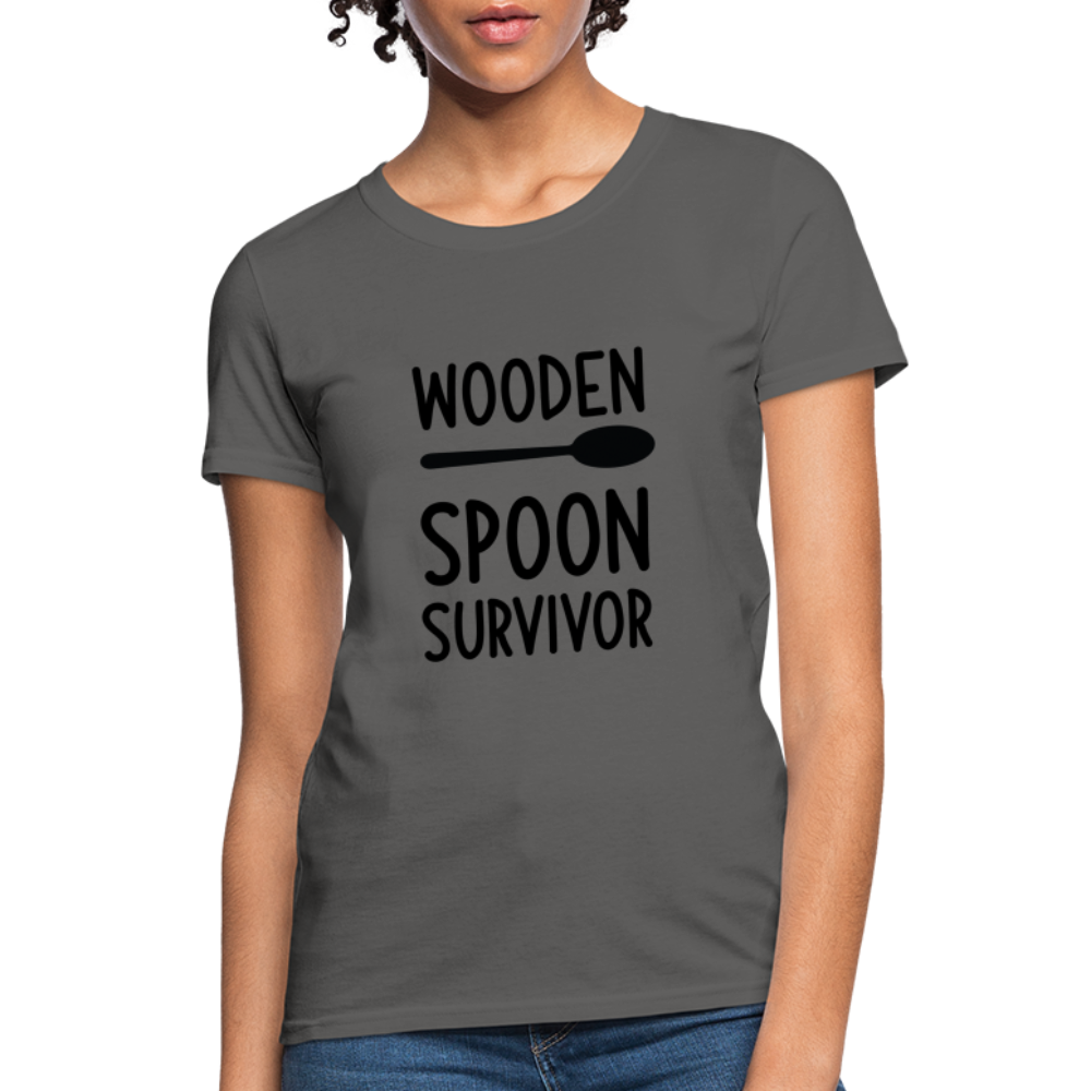 wooden Spoon Survivor Women's T-Shirt - Color: charcoal