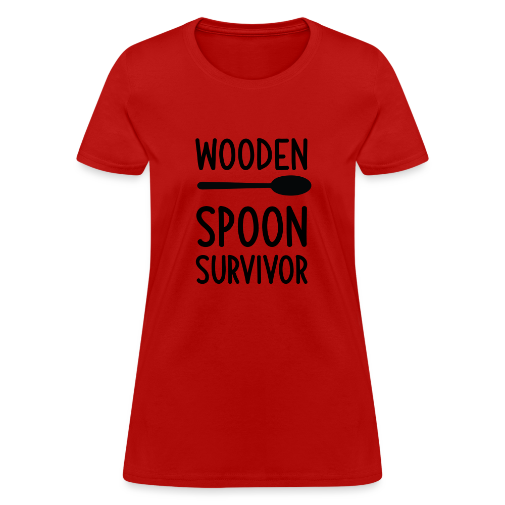 wooden Spoon Survivor Women's T-Shirt - Color: red