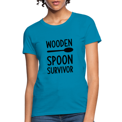 wooden Spoon Survivor Women's T-Shirt - Color: turquoise