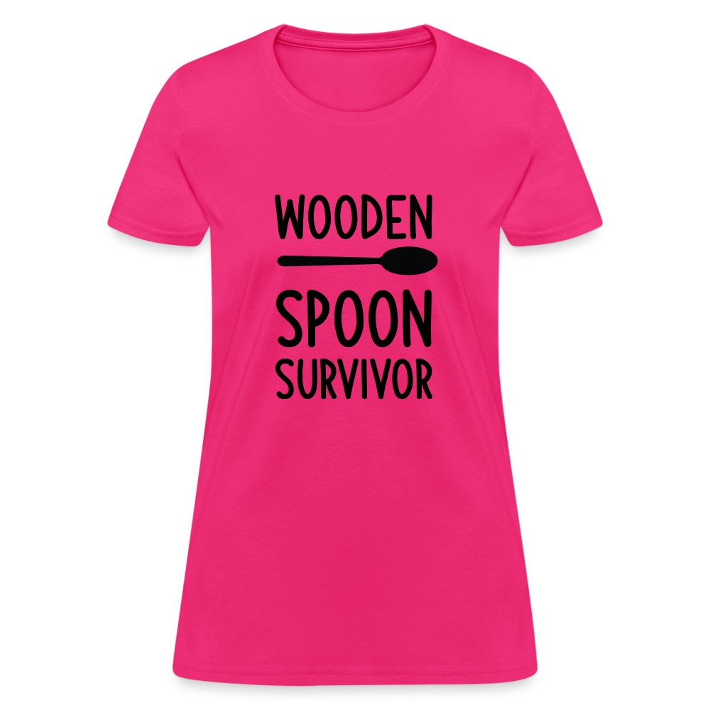 wooden Spoon Survivor Women's T-Shirt - Color: fuchsia