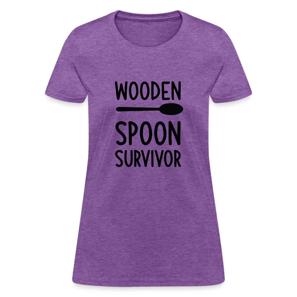 wooden Spoon Survivor Women's T-Shirt - Color: purple heather