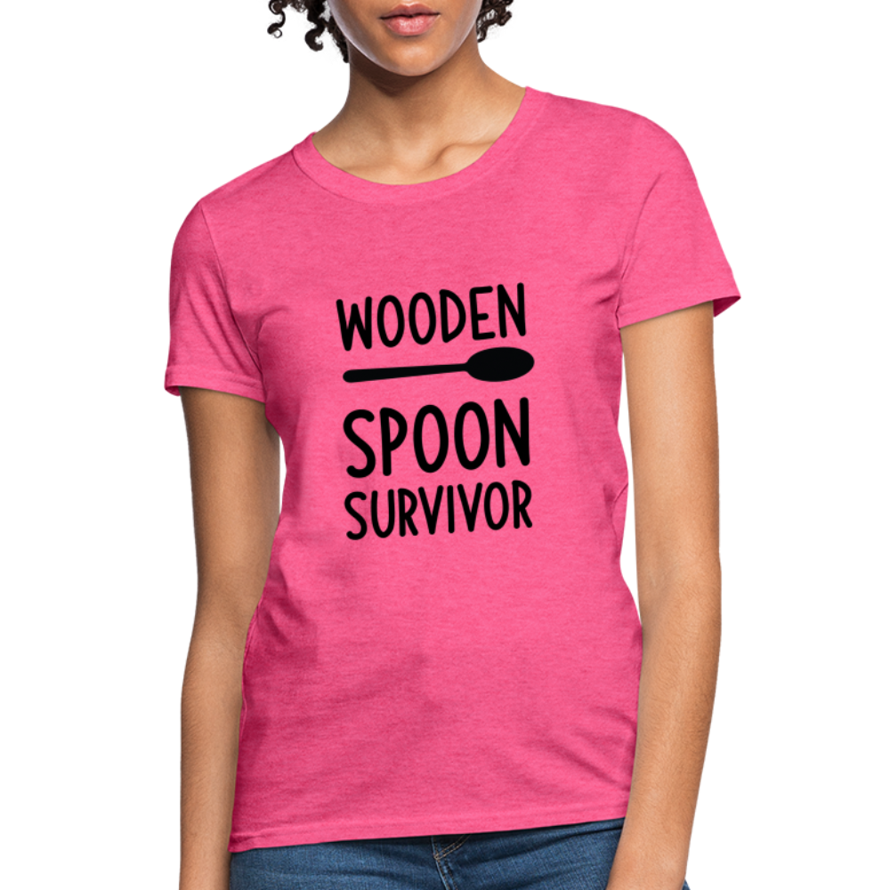 wooden Spoon Survivor Women's T-Shirt - Color: heather pink