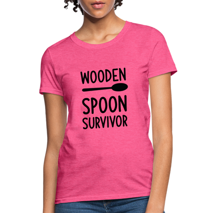 wooden Spoon Survivor Women's T-Shirt - Color: heather pink