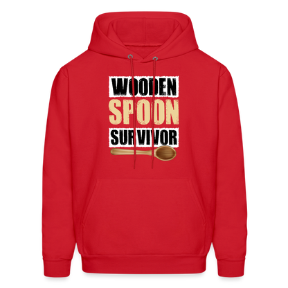 Wooden Spoon Survivor Hoodie - Color: red