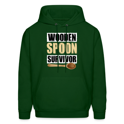 Wooden Spoon Survivor Hoodie - Color: forest green