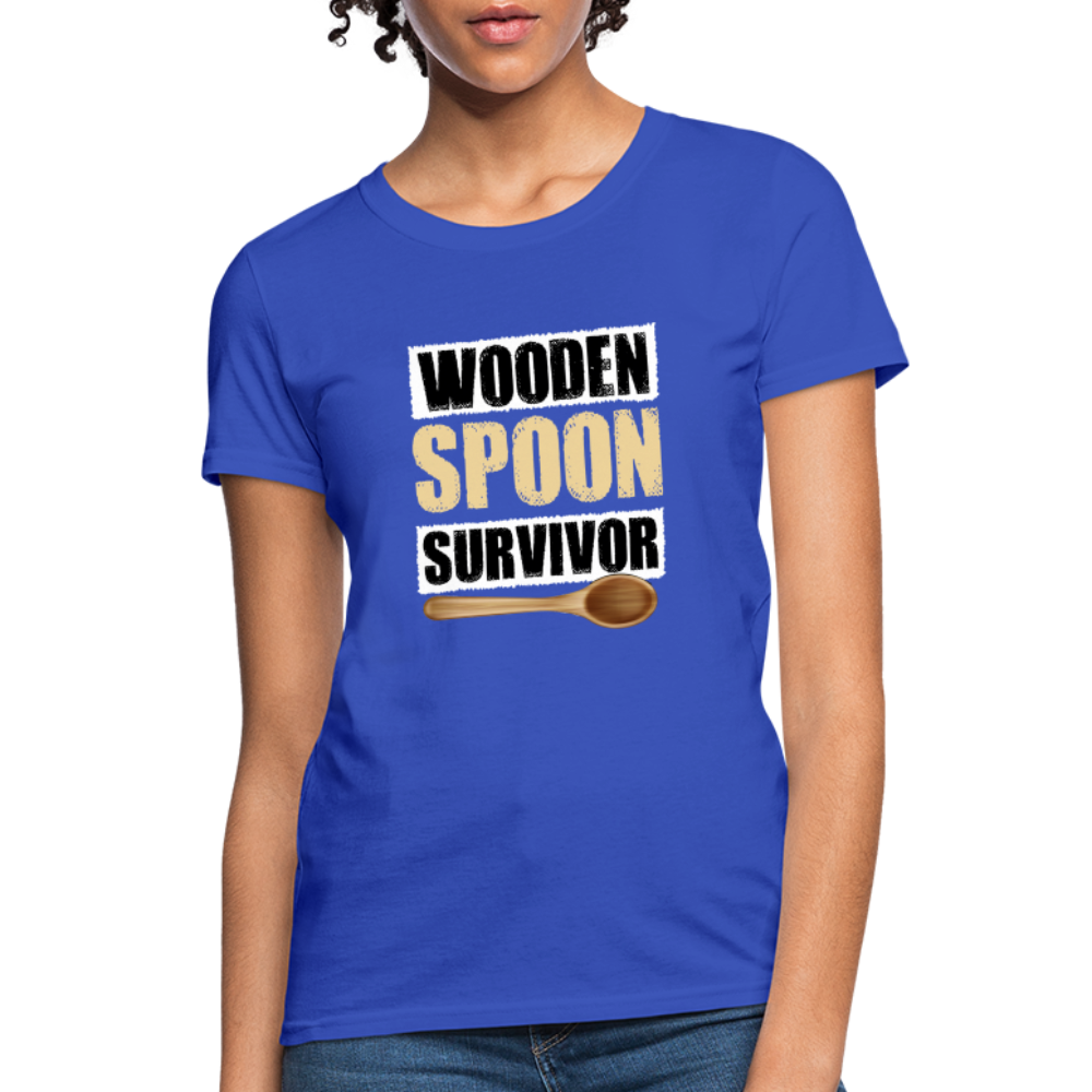 Wooden Spoon Survivor Women's T-Shirt - Color: royal blue