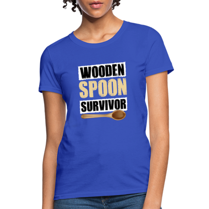 Wooden Spoon Survivor Women's T-Shirt - Color: royal blue