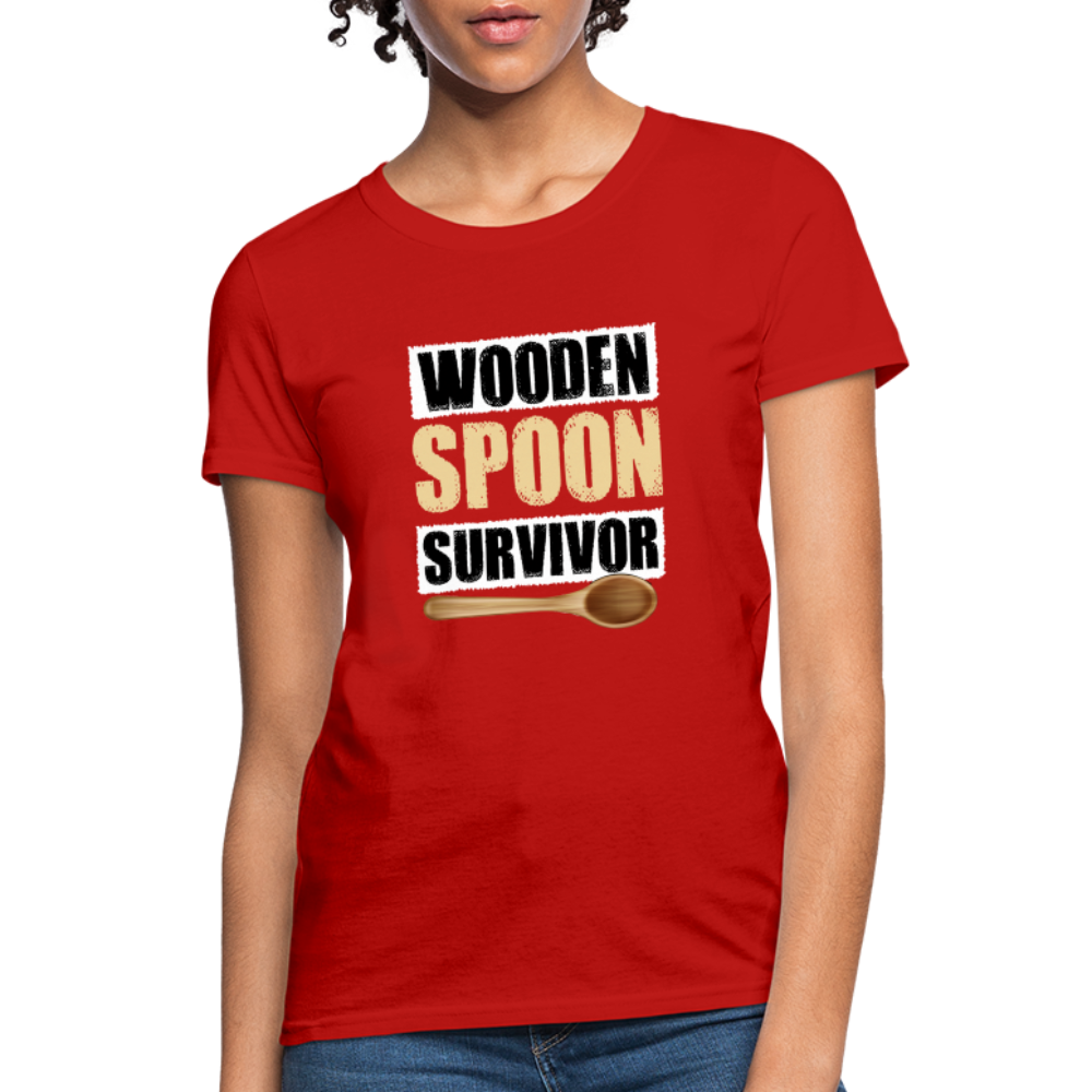 Wooden Spoon Survivor Women's T-Shirt - Color: heather black