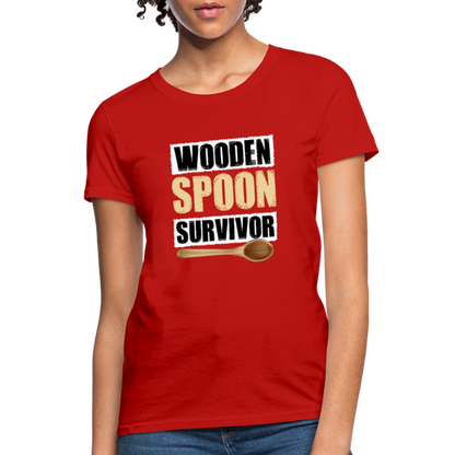 Wooden Spoon Survivor Women's T-Shirt - Color: heather black