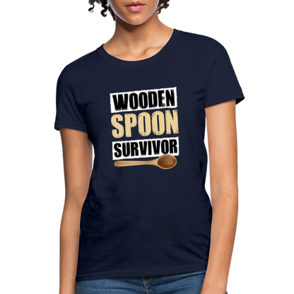 Wooden Spoon Survivor Women's T-Shirt - Color: heather black