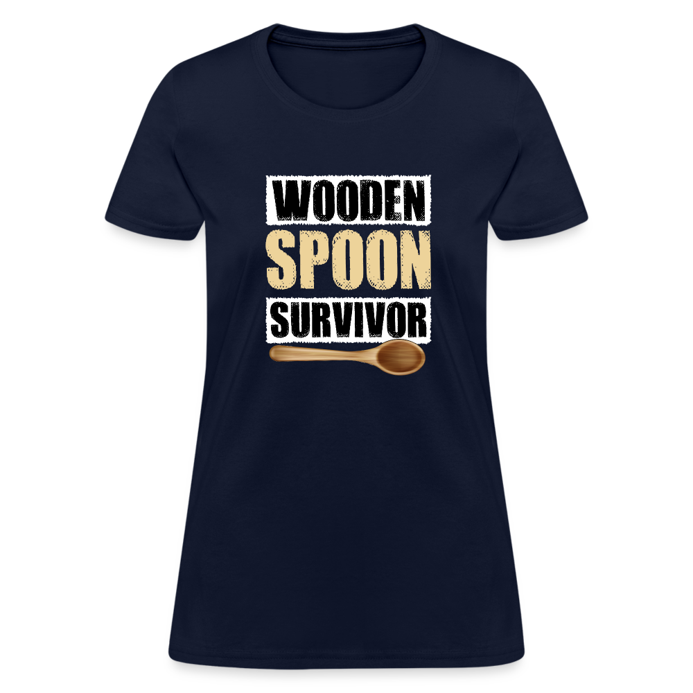 Wooden Spoon Survivor Women's T-Shirt - Color: navy