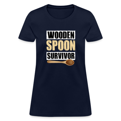 Wooden Spoon Survivor Women's T-Shirt - Color: navy