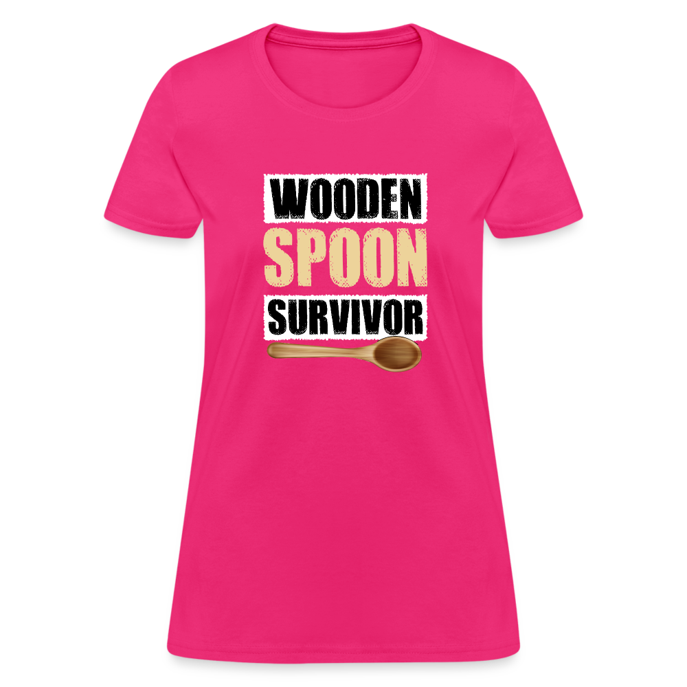 Wooden Spoon Survivor Women's T-Shirt - Color: heather black