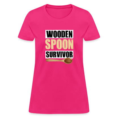 Wooden Spoon Survivor Women's T-Shirt - Color: heather black