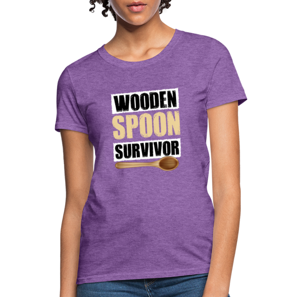 Wooden Spoon Survivor Women's T-Shirt - Color: heather black