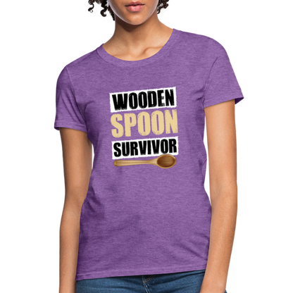 Wooden Spoon Survivor Women's T-Shirt - Color: heather black