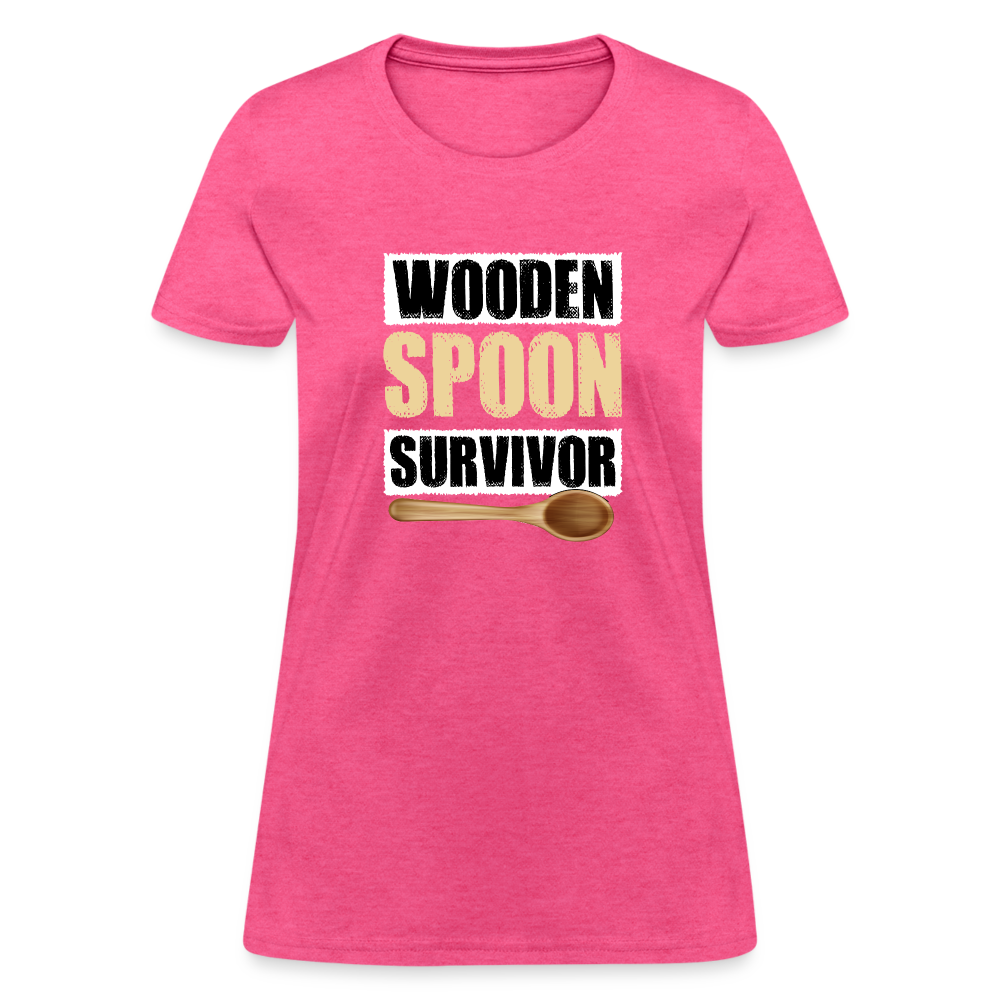 Wooden Spoon Survivor Women's T-Shirt - Color: heather black