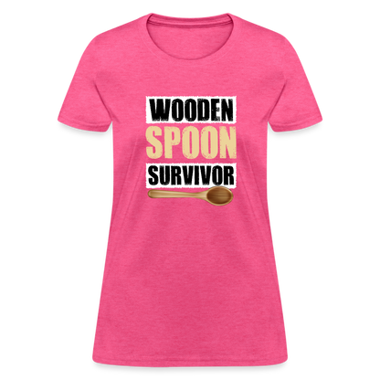 Wooden Spoon Survivor Women's T-Shirt - Color: heather black