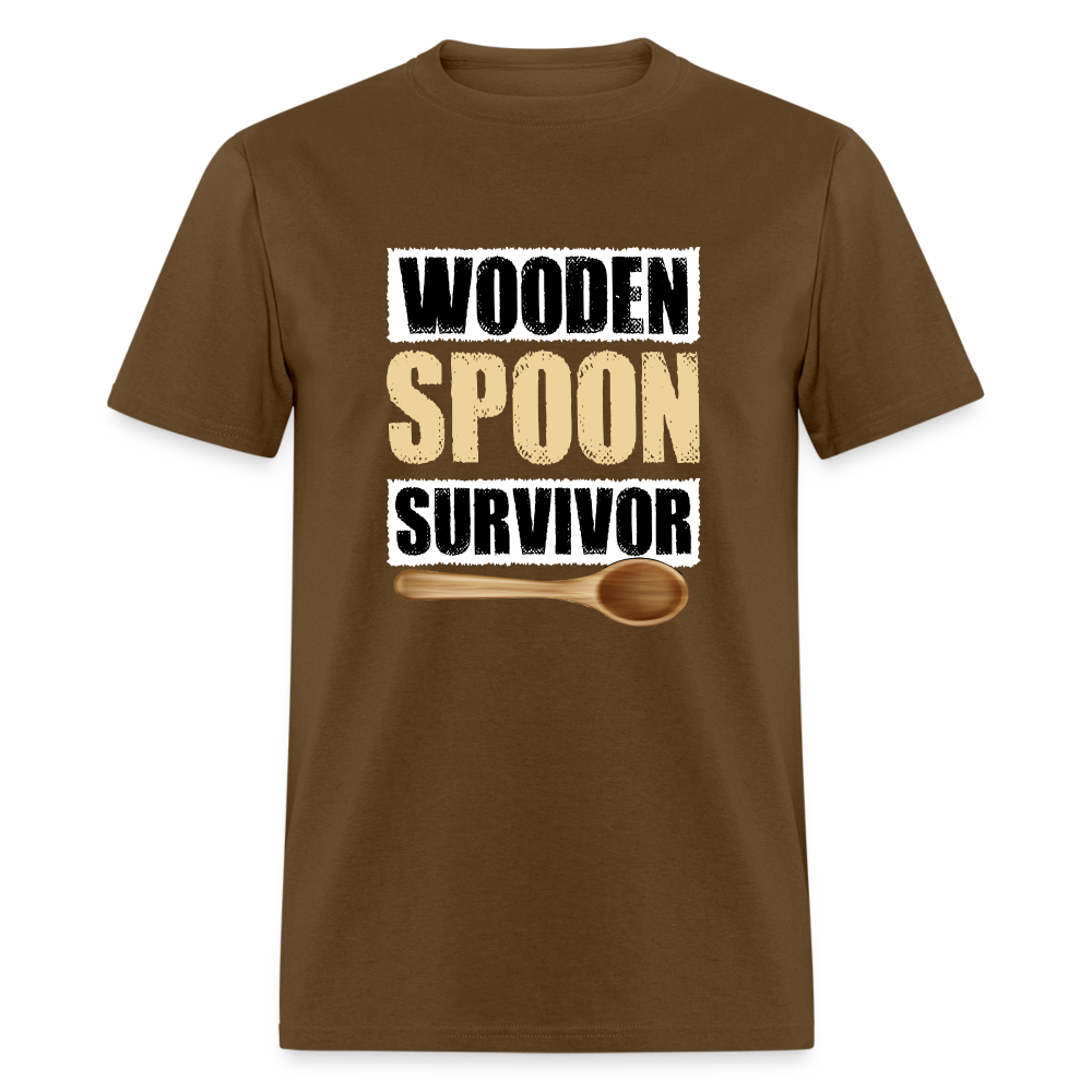 Wooden Spoon Survivor T-Shirt - Color: brown