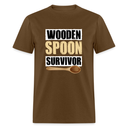 Wooden Spoon Survivor T-Shirt - Color: brown