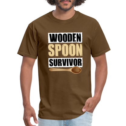 Wooden Spoon Survivor T-Shirt - Color: heather black