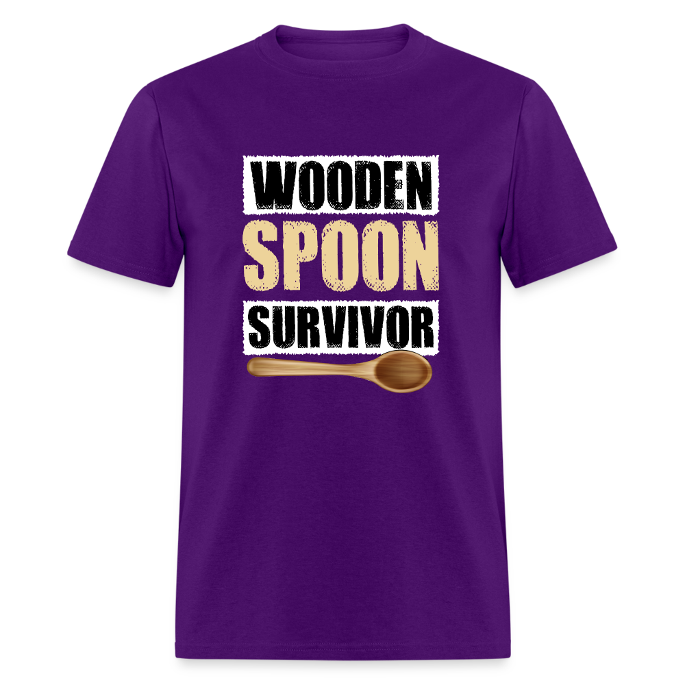 Wooden Spoon Survivor T-Shirt - Color: purple