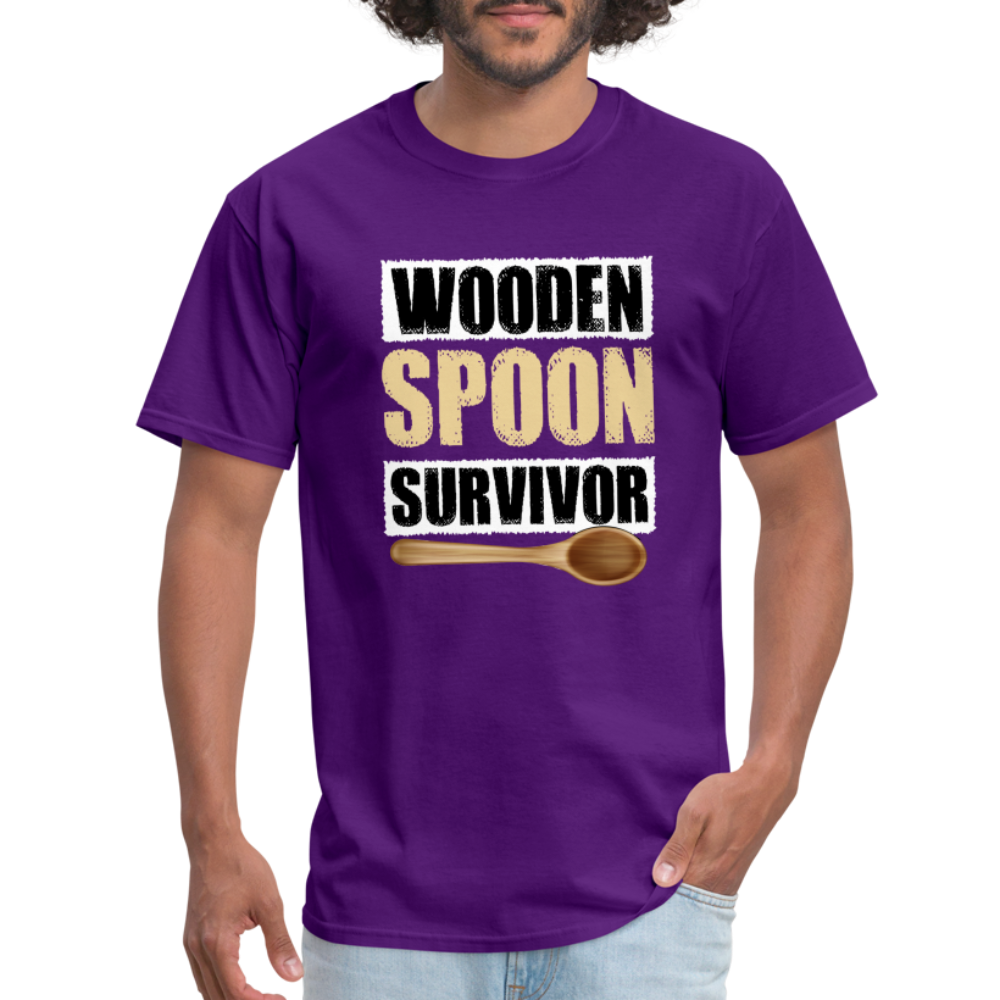 Wooden Spoon Survivor T-Shirt - Color: heather black