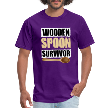 Wooden Spoon Survivor T-Shirt - Color: heather black