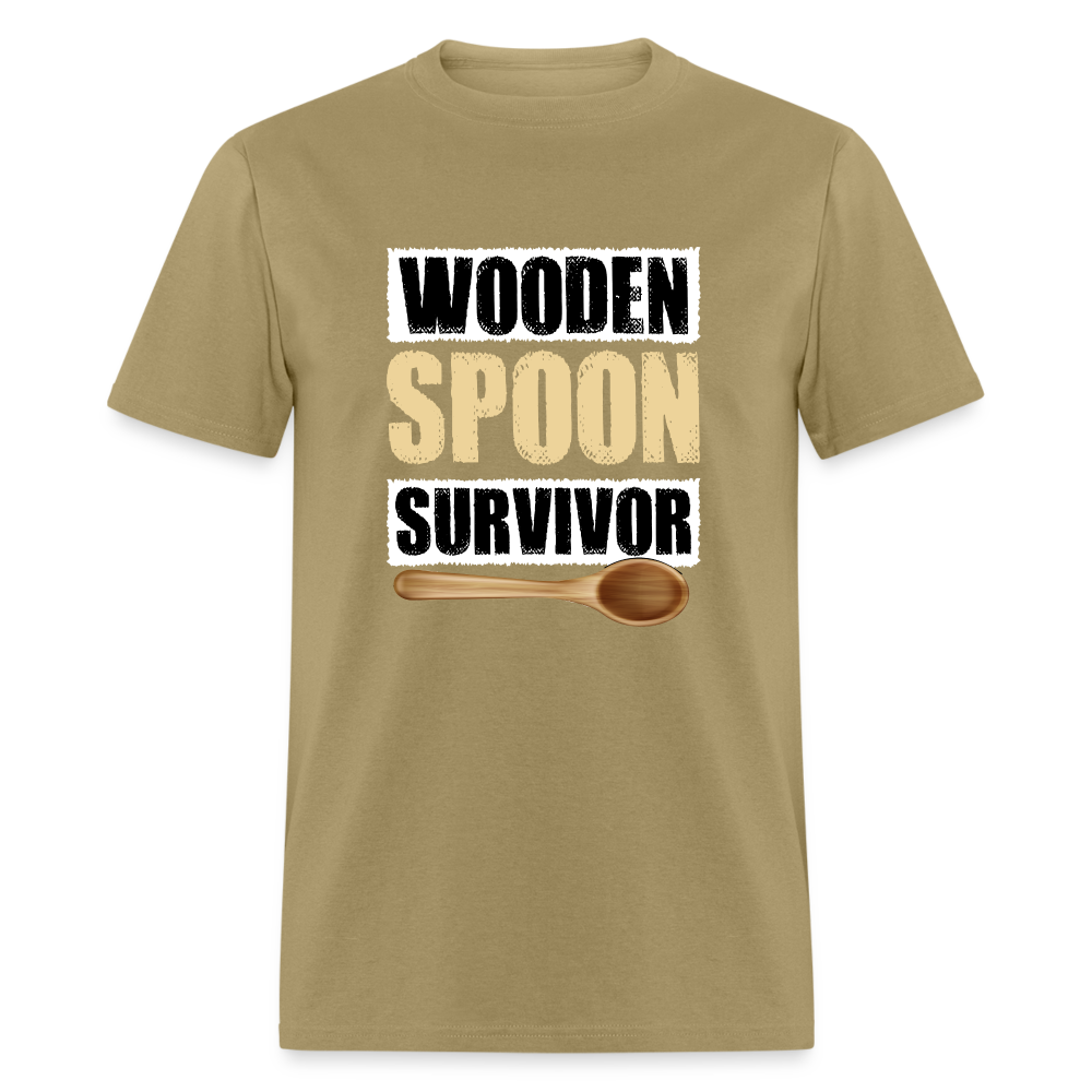 Wooden Spoon Survivor T-Shirt - Color: khaki