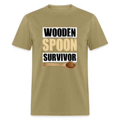 Wooden Spoon Survivor T-Shirt - Color: khaki