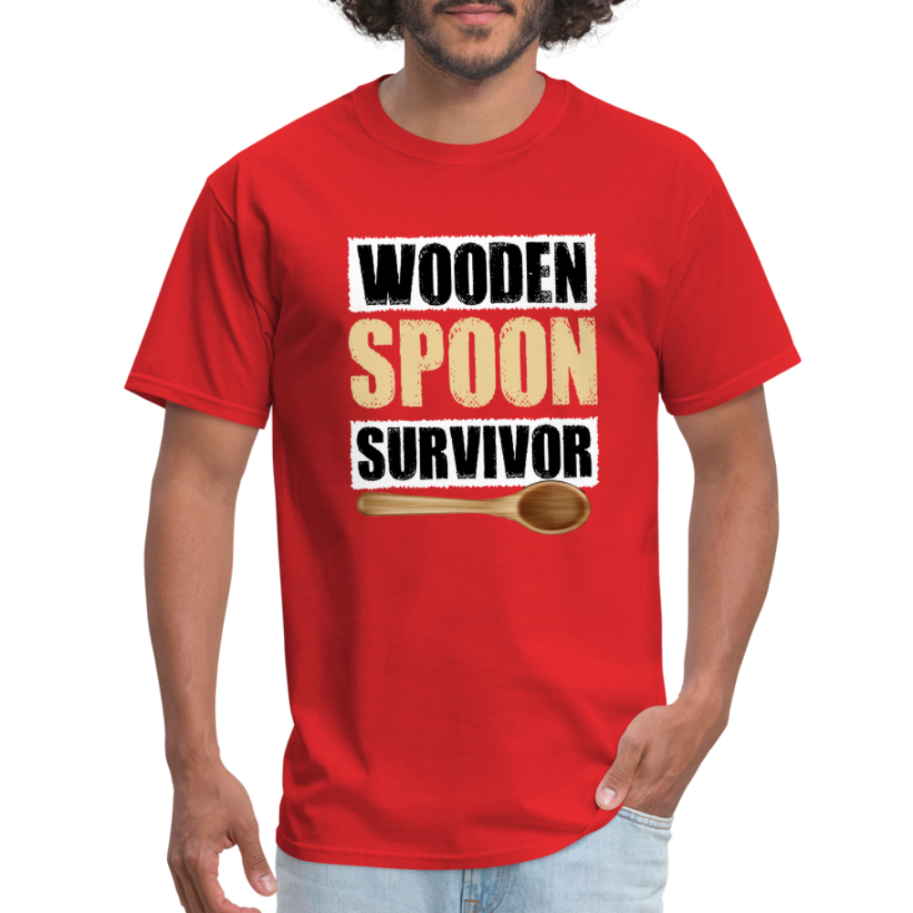 Wooden Spoon Survivor T-Shirt - Color: red