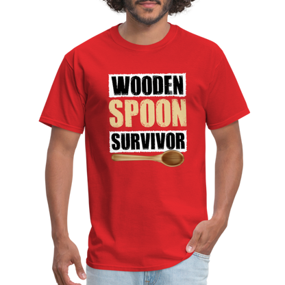 Wooden Spoon Survivor T-Shirt - Color: red