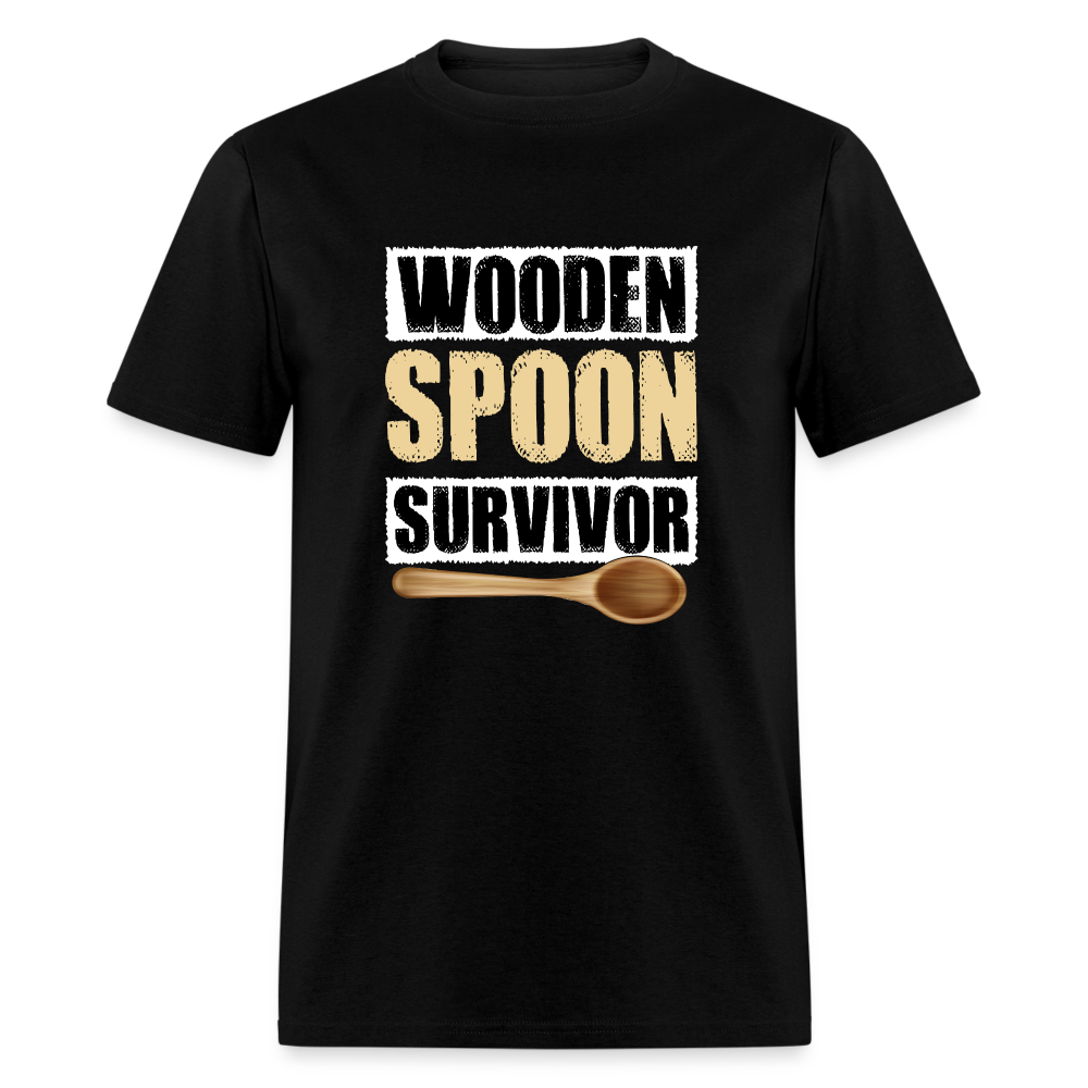 Wooden Spoon Survivor T-Shirt - Color: heather black