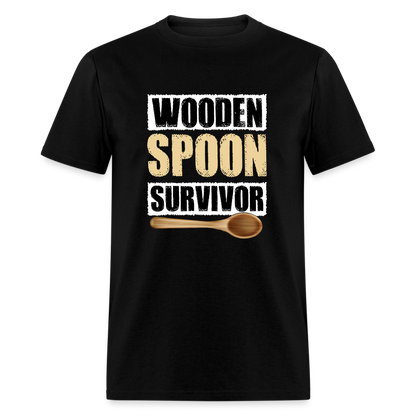 Wooden Spoon Survivor T-Shirt - Color: heather black