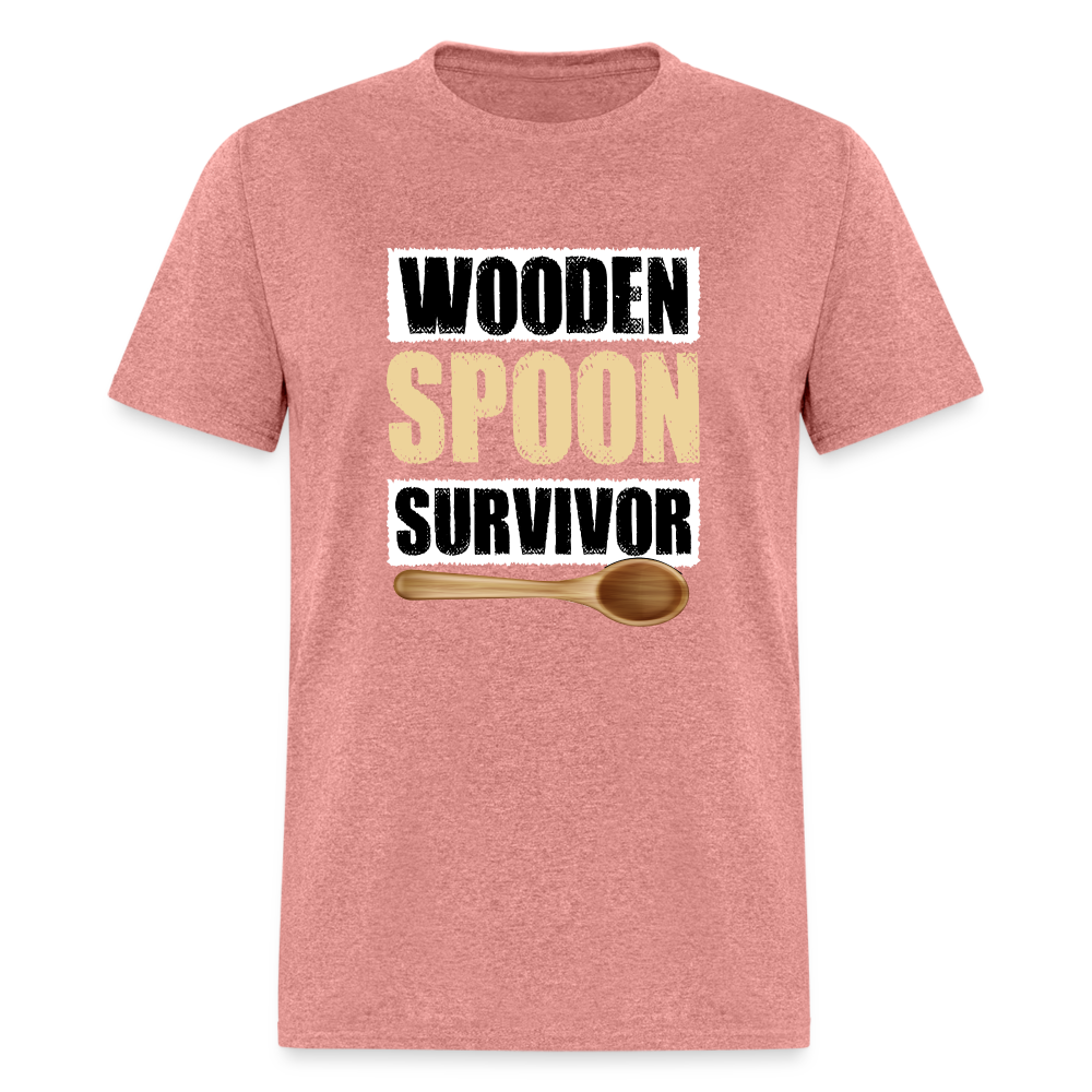 Wooden Spoon Survivor T-Shirt - Color: heather mauve