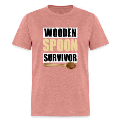 Wooden Spoon Survivor T-Shirt - Color: heather mauve