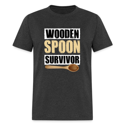 Wooden Spoon Survivor T-Shirt - Color: heather black