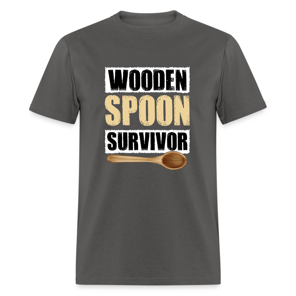 Wooden Spoon Survivor T-Shirt - Color: heather black