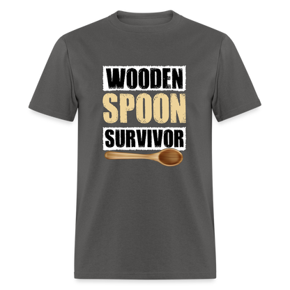 Wooden Spoon Survivor T-Shirt - Color: heather black