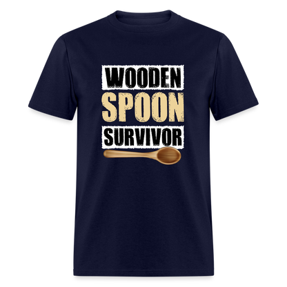 Wooden Spoon Survivor T-Shirt - Color: navy