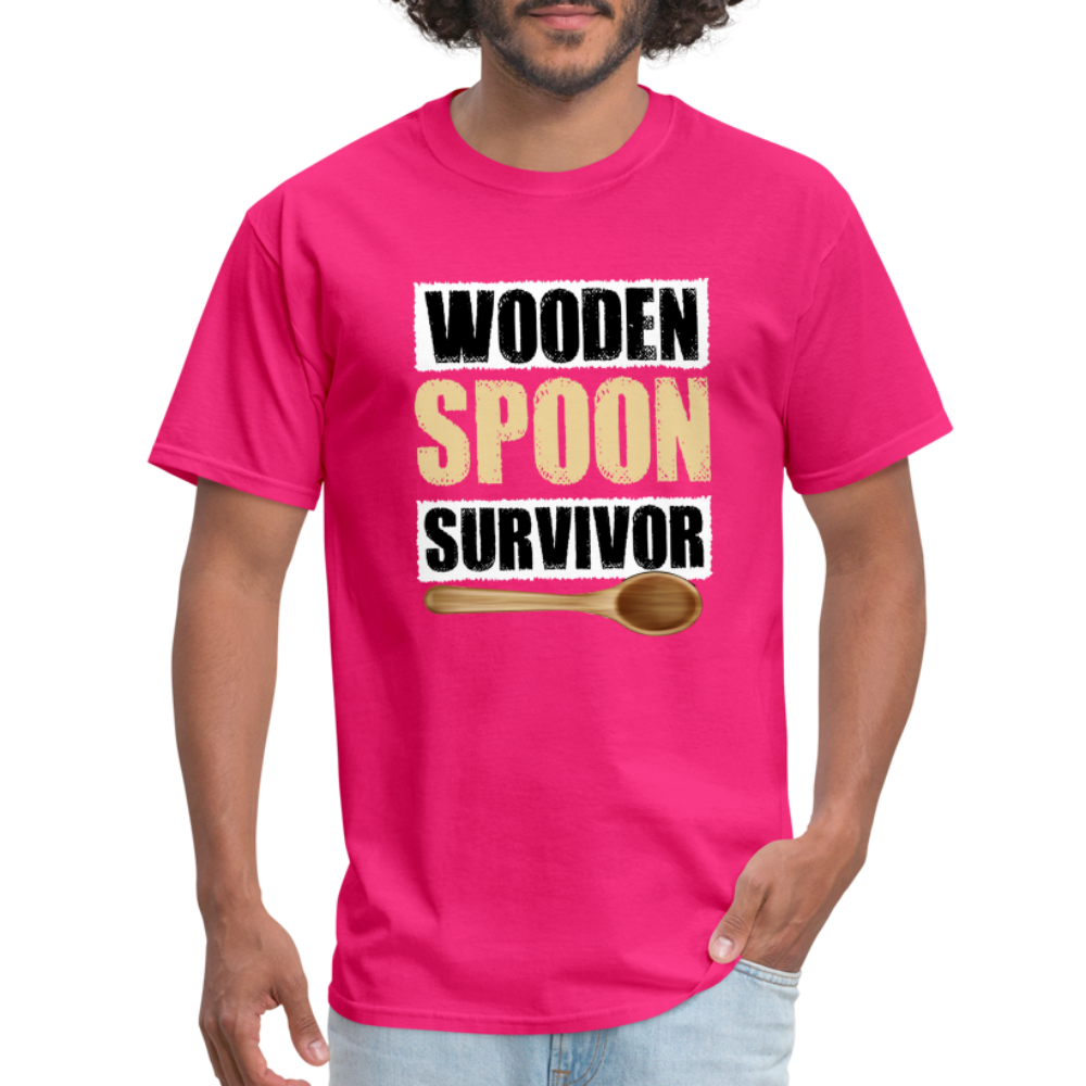 Wooden Spoon Survivor T-Shirt - Color: heather black