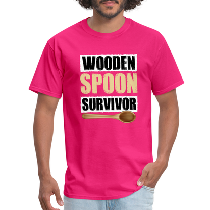 Wooden Spoon Survivor T-Shirt - Color: heather black