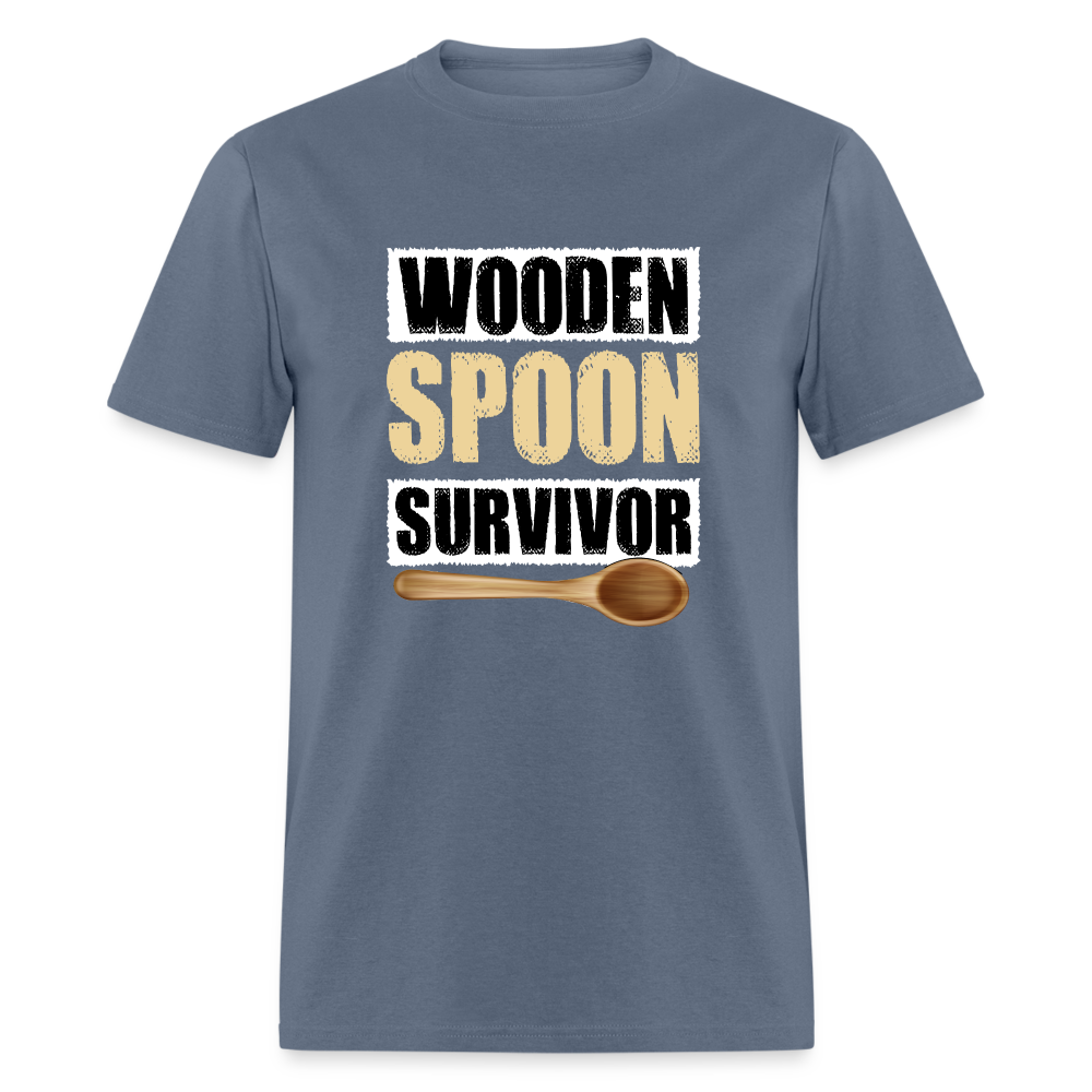 Wooden Spoon Survivor T-Shirt - Color: heather black