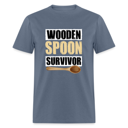 Wooden Spoon Survivor T-Shirt - Color: heather black