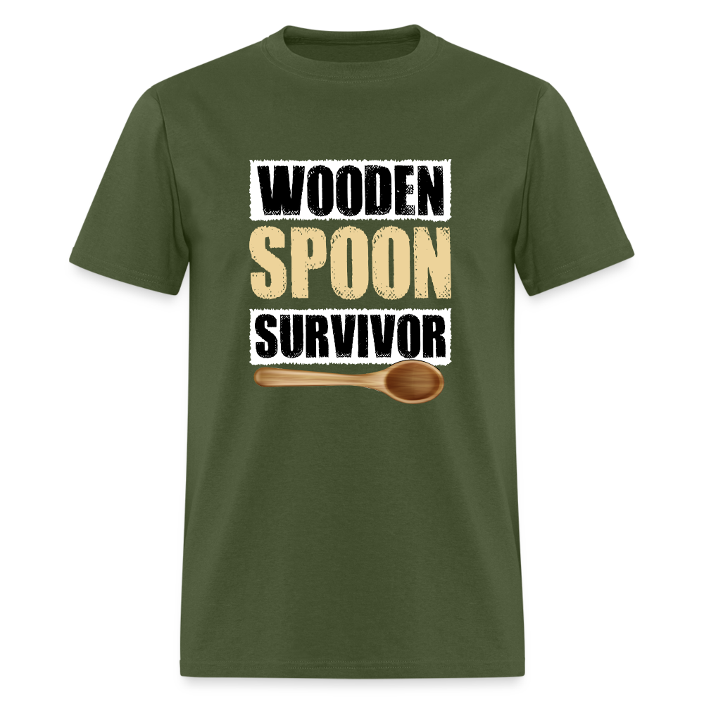 Wooden Spoon Survivor T-Shirt - Color: heather black